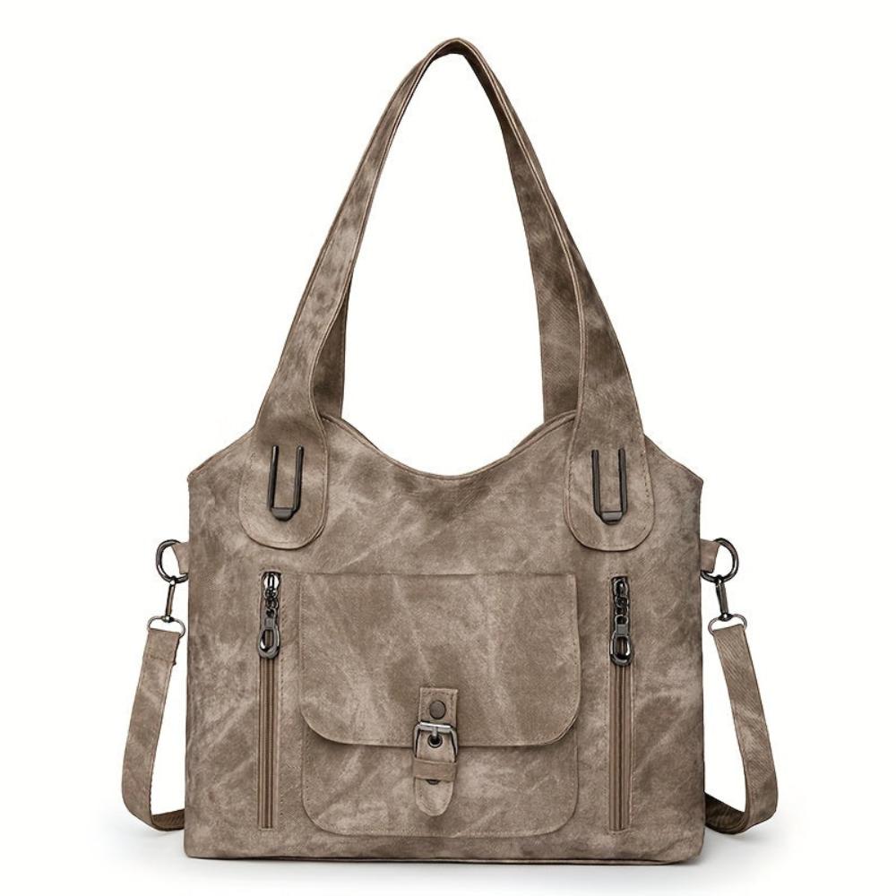Amelia - Vintage Suede Shoulder Bag