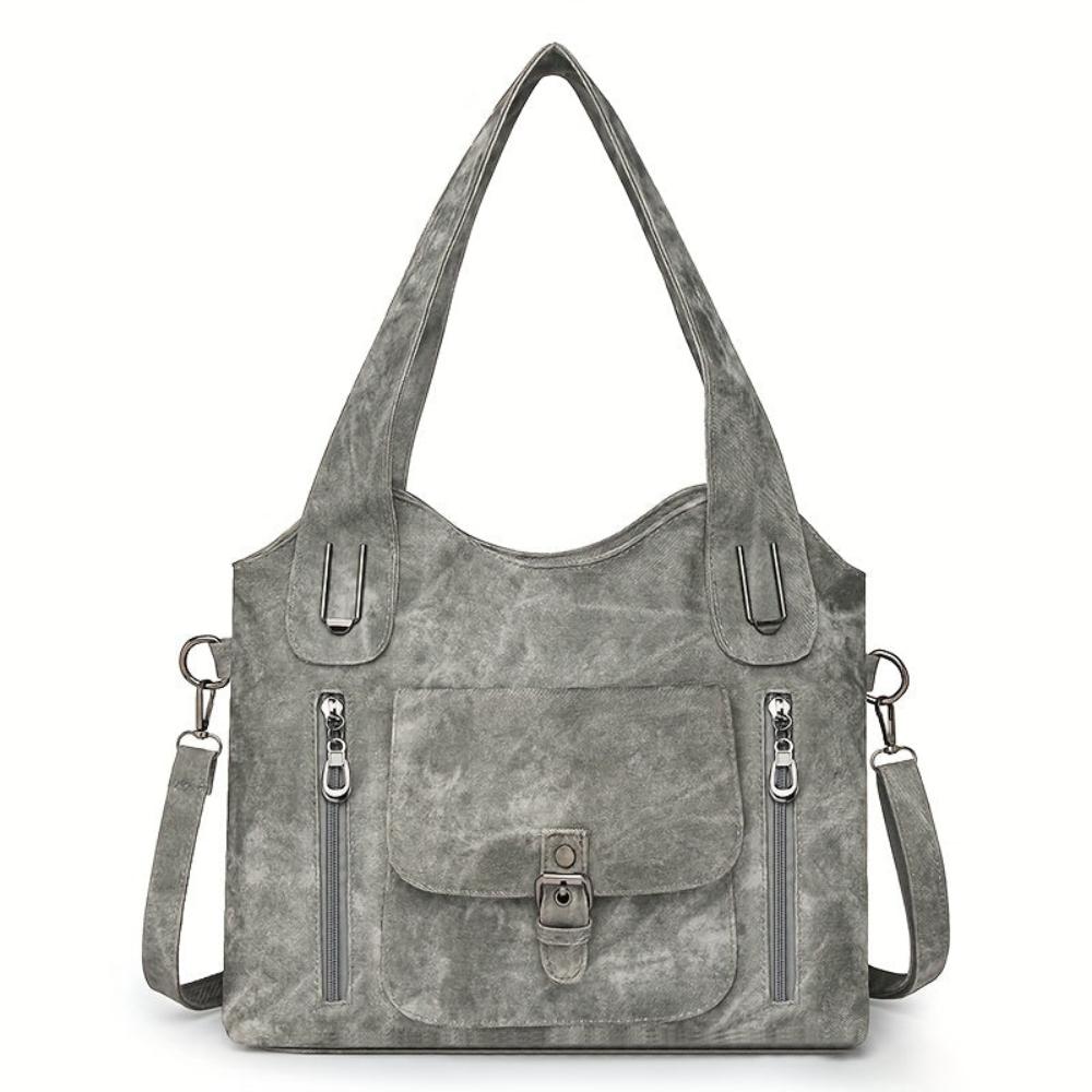 Amelia - Vintage Suede Shoulder Bag