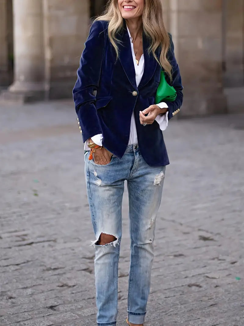 Savannah™ - Elegant Velvet Blazer