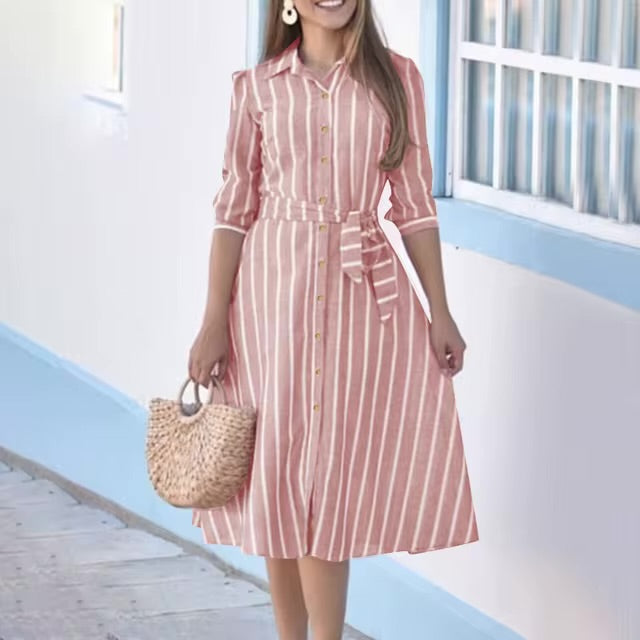Mia™ - Comfortable Striped Dress