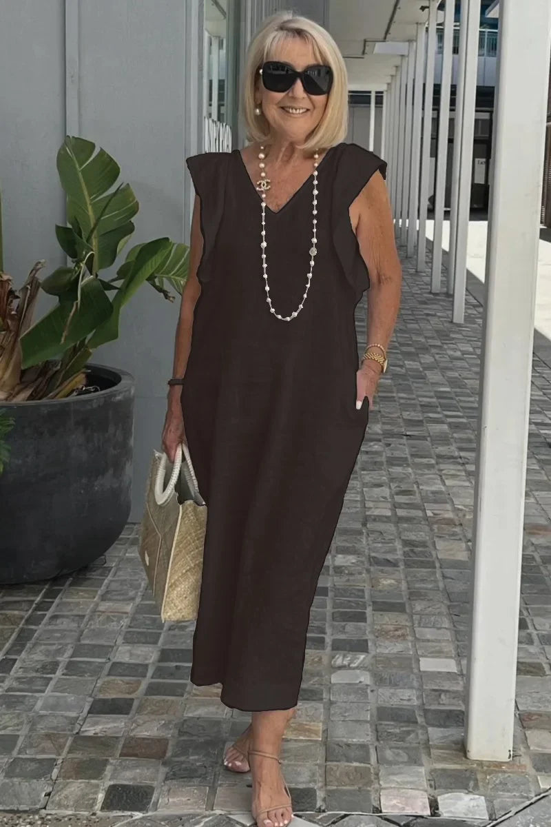 Sophia™ - Stylish Butterfly Sleeve Dress