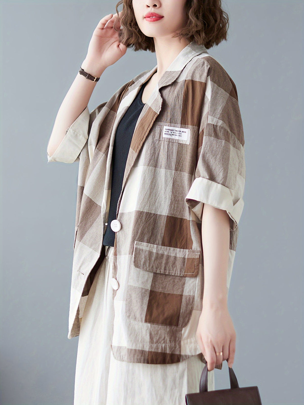 Luna™ - Comfortable Plaid Blazer
