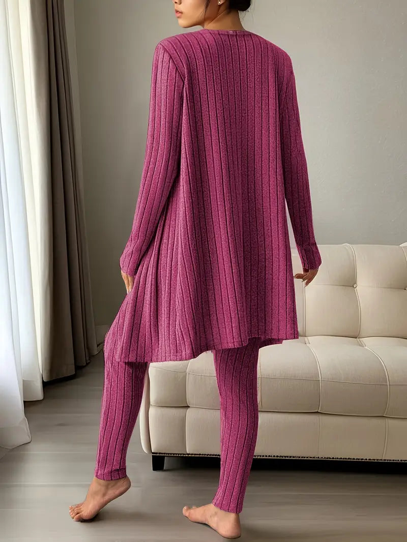 Lina™ - Ribbed Three-Piece Set