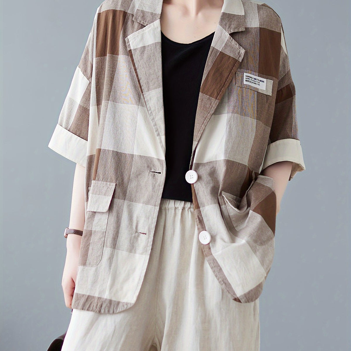 Luna™ - Comfortable Plaid Blazer