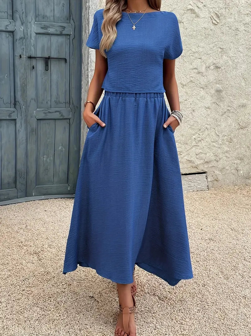 Hannah™ - Comfy Top and Skirt Set