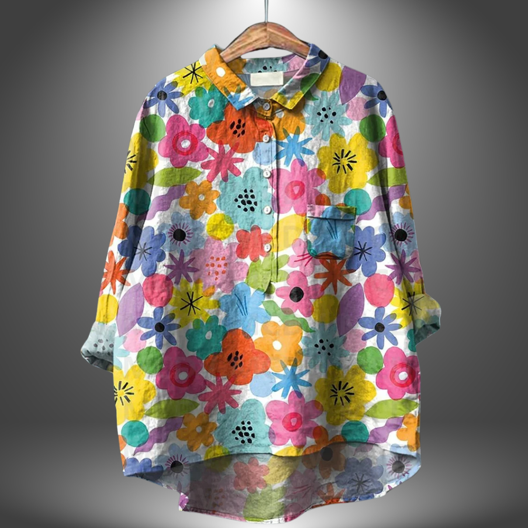 Layla™ - Feminine Blouse with Floral Print