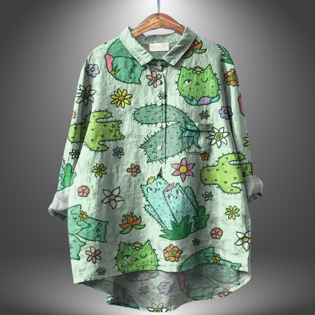 Layla™ - Feminine Blouse with Floral Print
