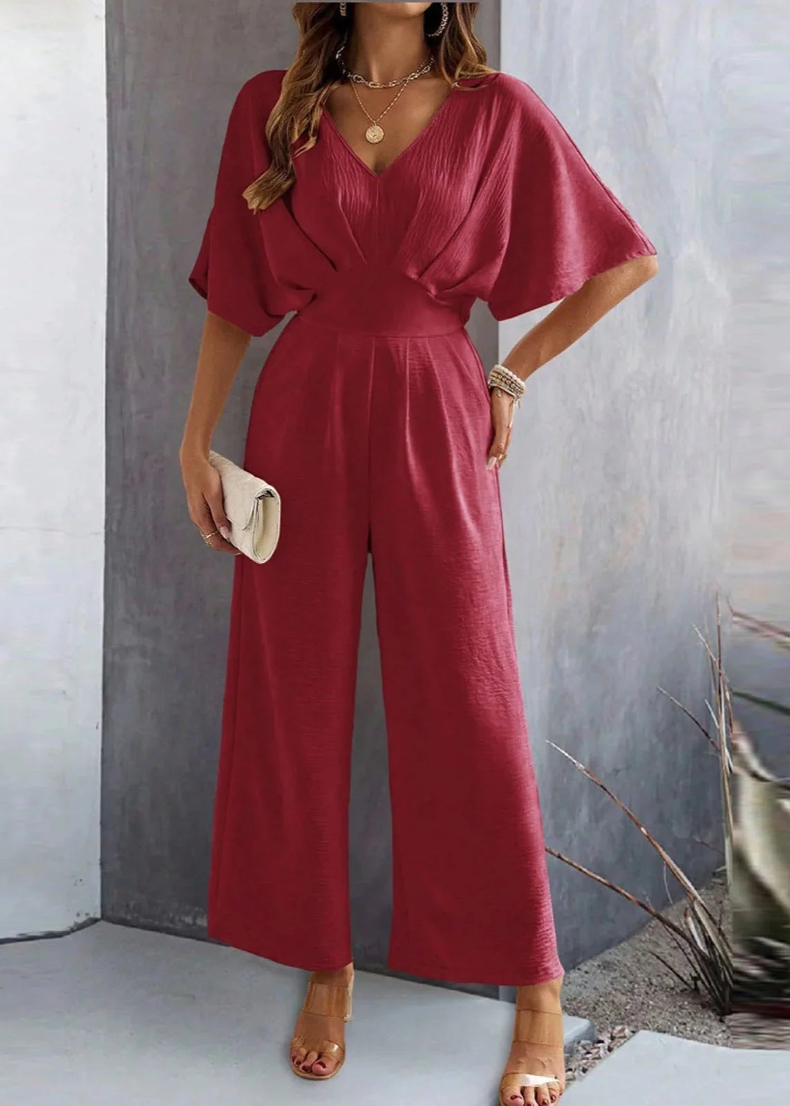 Amelia™ - Stylish V-Neck Jumpsuit