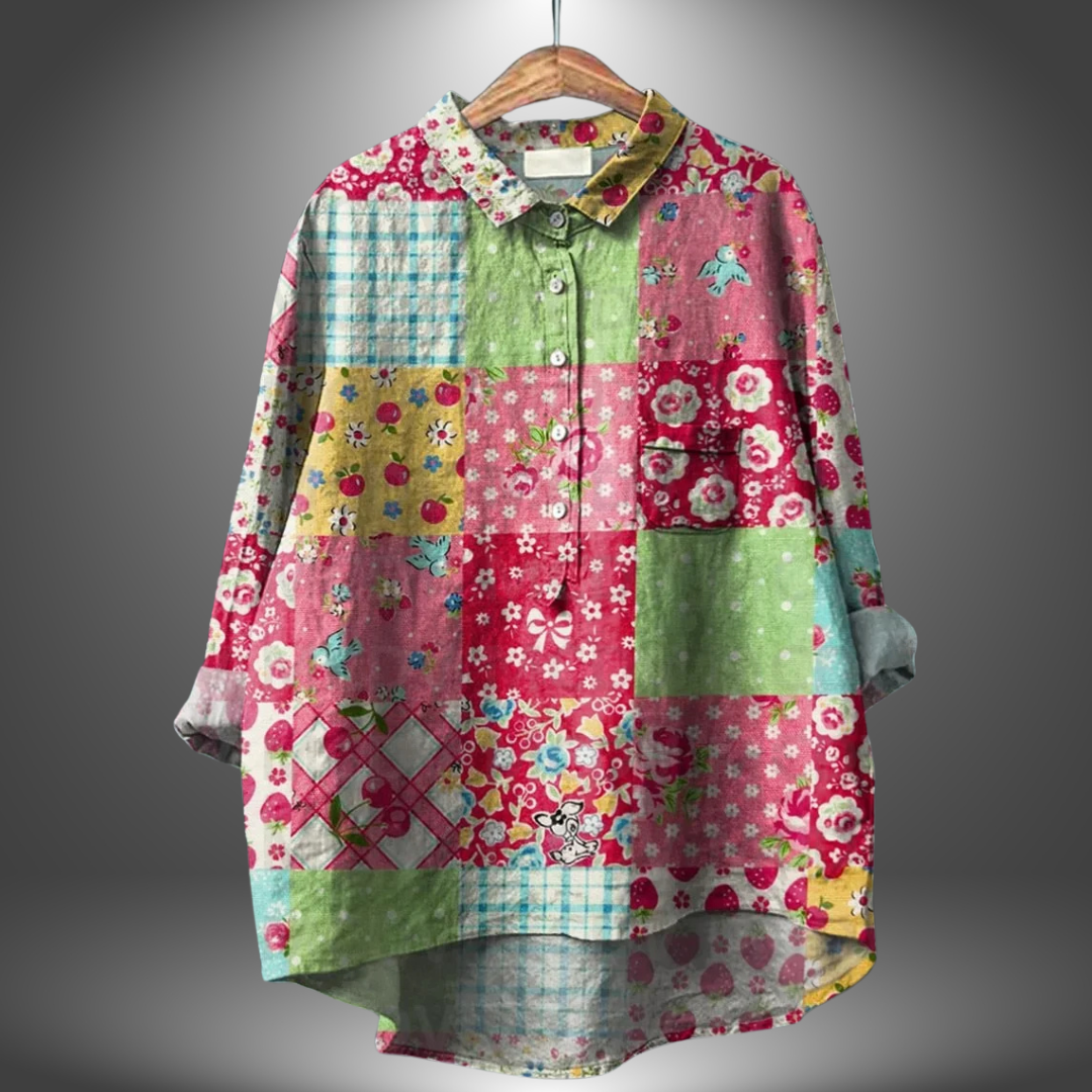 Layla™ - Feminine Blouse with Floral Print
