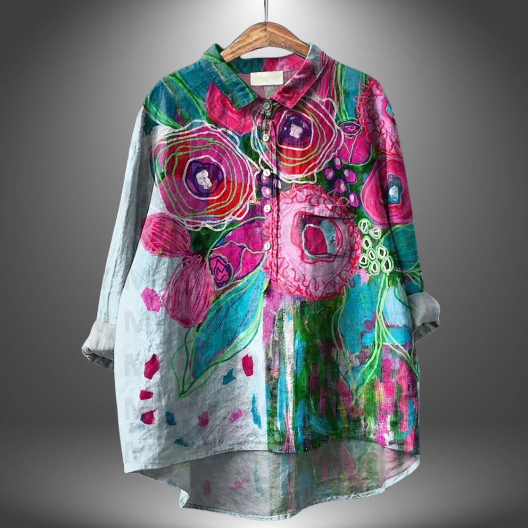 Layla™ - Feminine Blouse with Floral Print