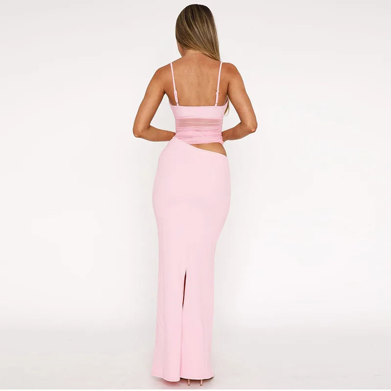 Abigail™ - Sheer Panel Maxi Dress