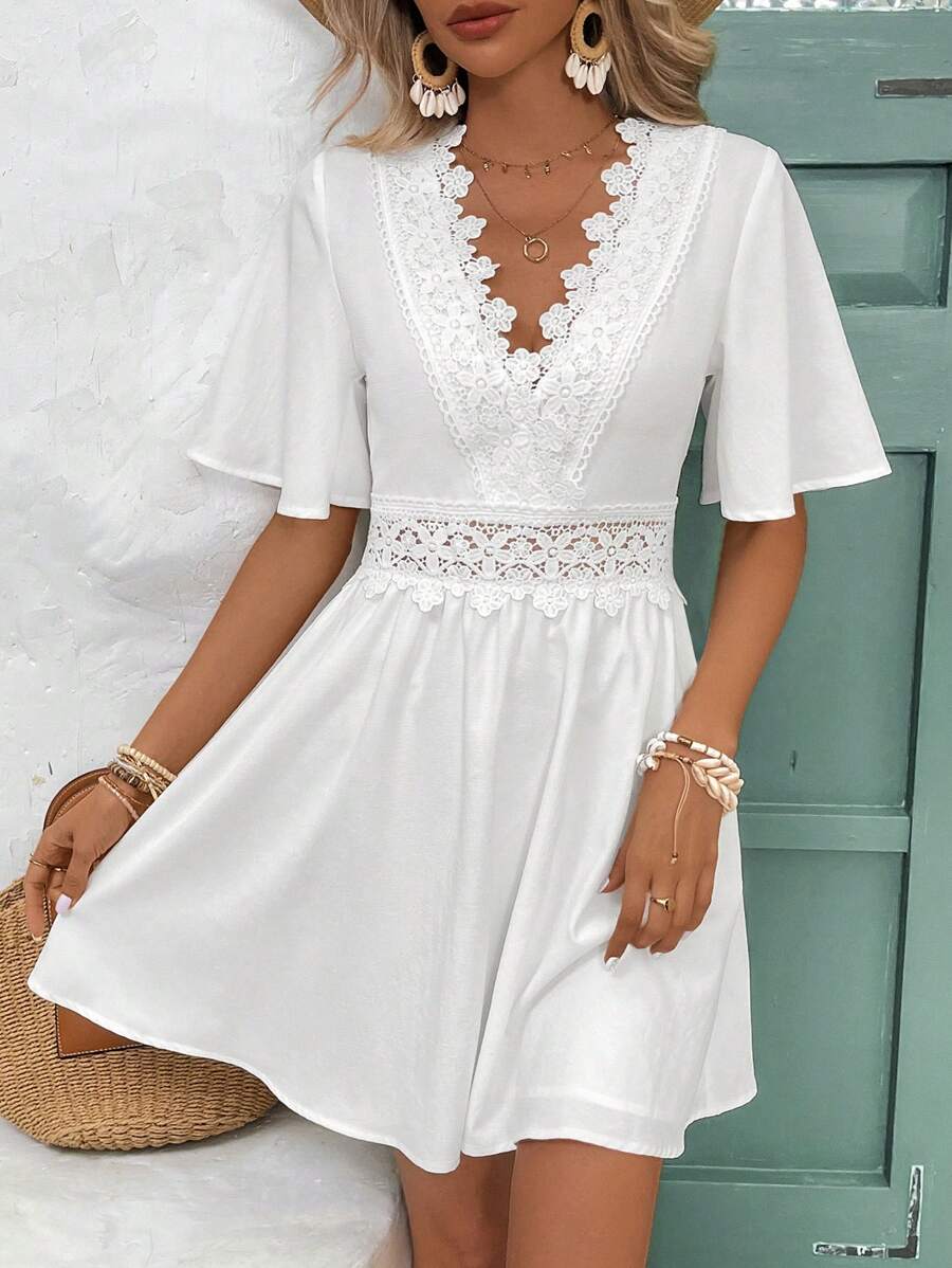 Olivia™ - Elegant V-Neck Dress