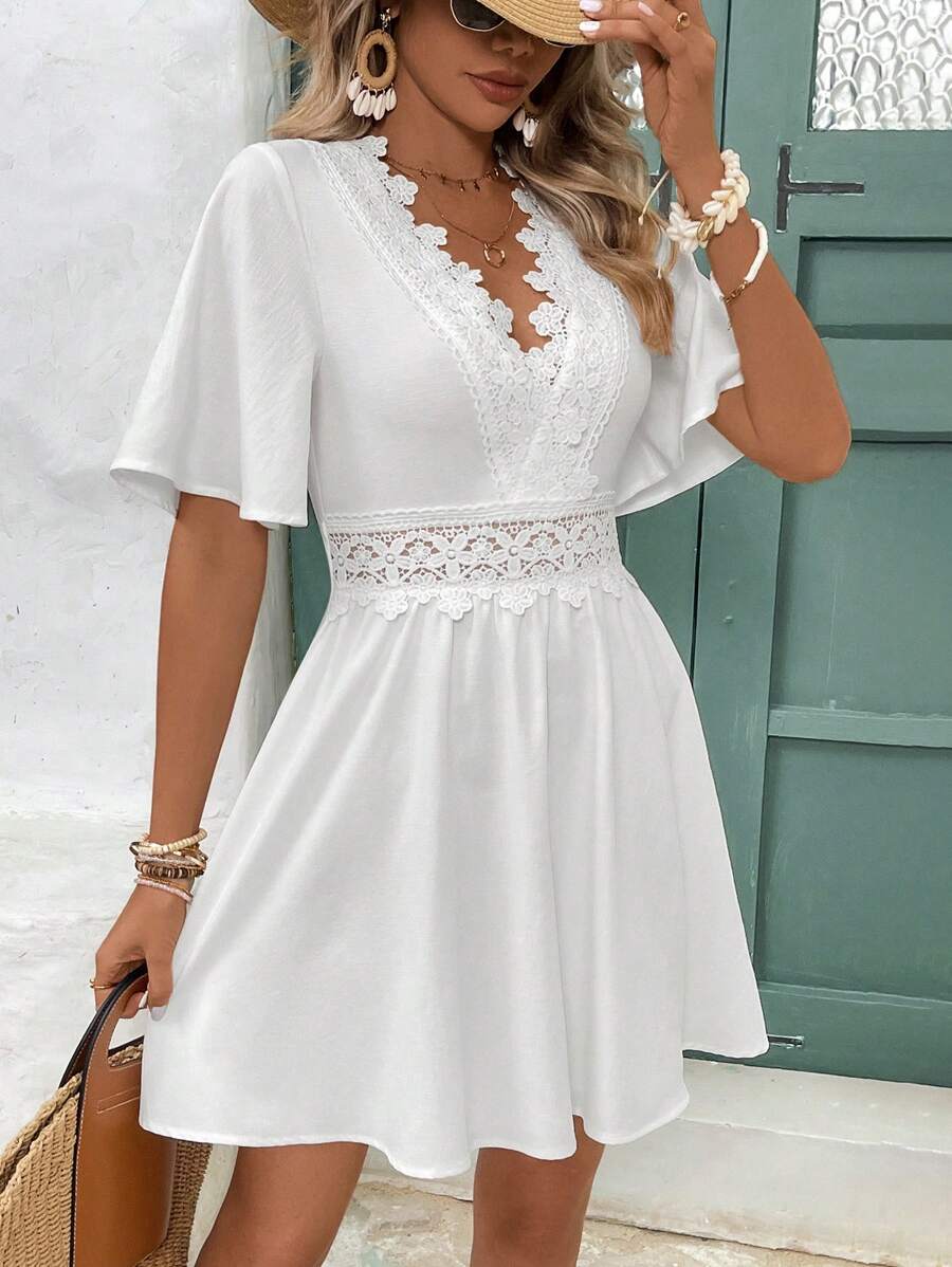 Olivia™ - Elegant V-Neck Dress