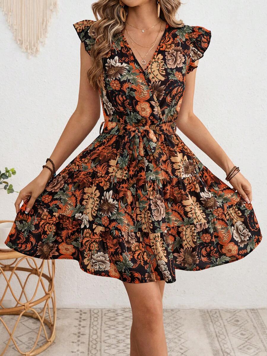 Sophia™ - Elegant Floral Midi Dress