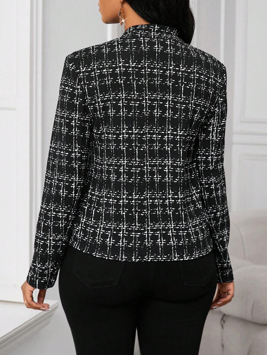 Ellie™ - Chic Plaid Blazer
