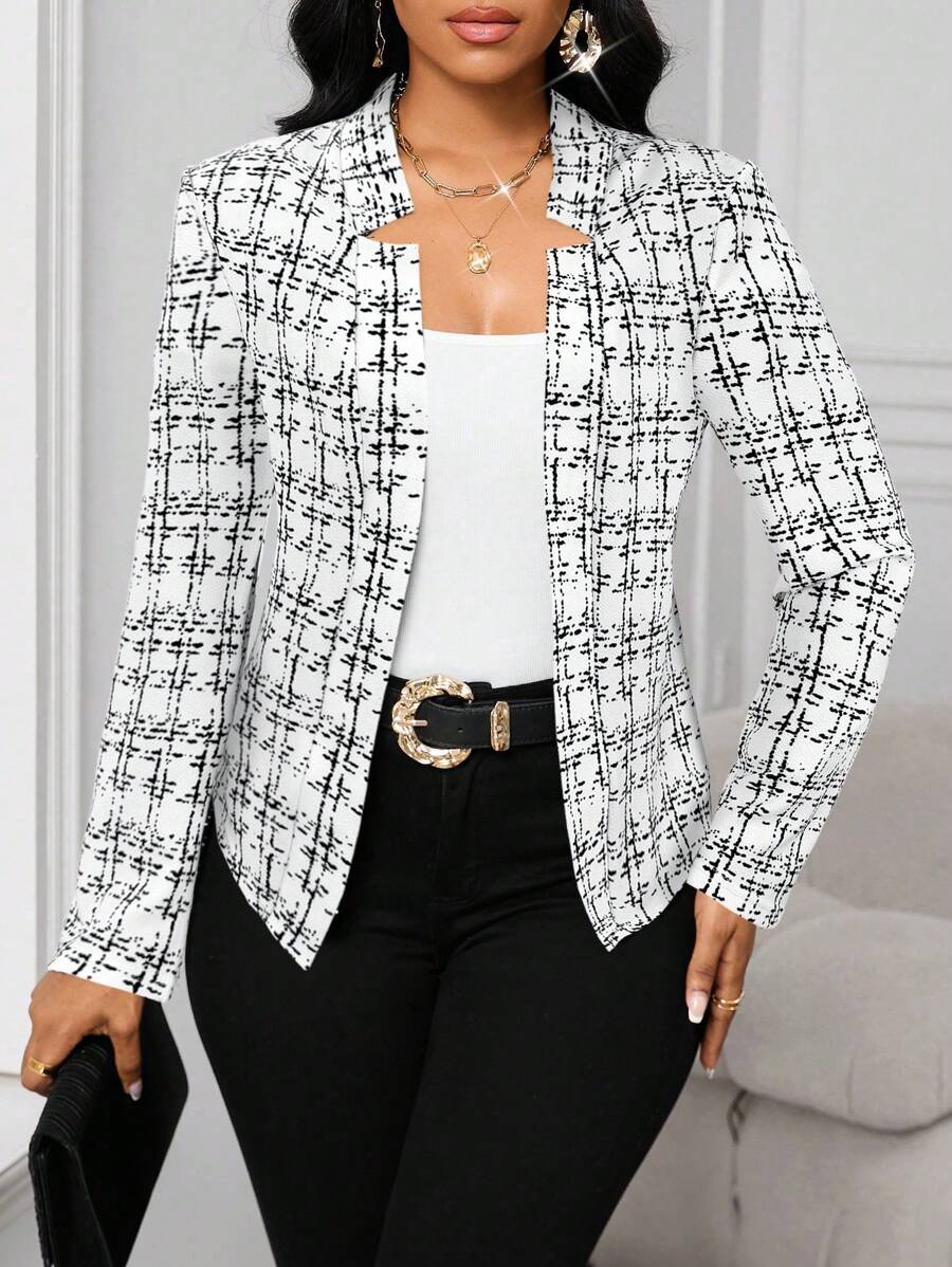 Ellie™ - Chic Plaid Blazer