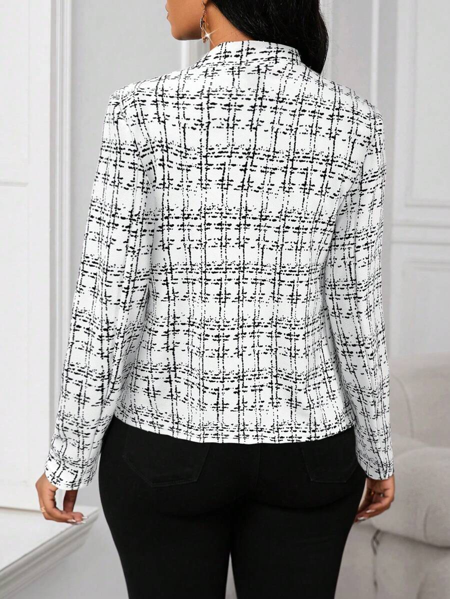 Ellie™ - Chic Plaid Blazer