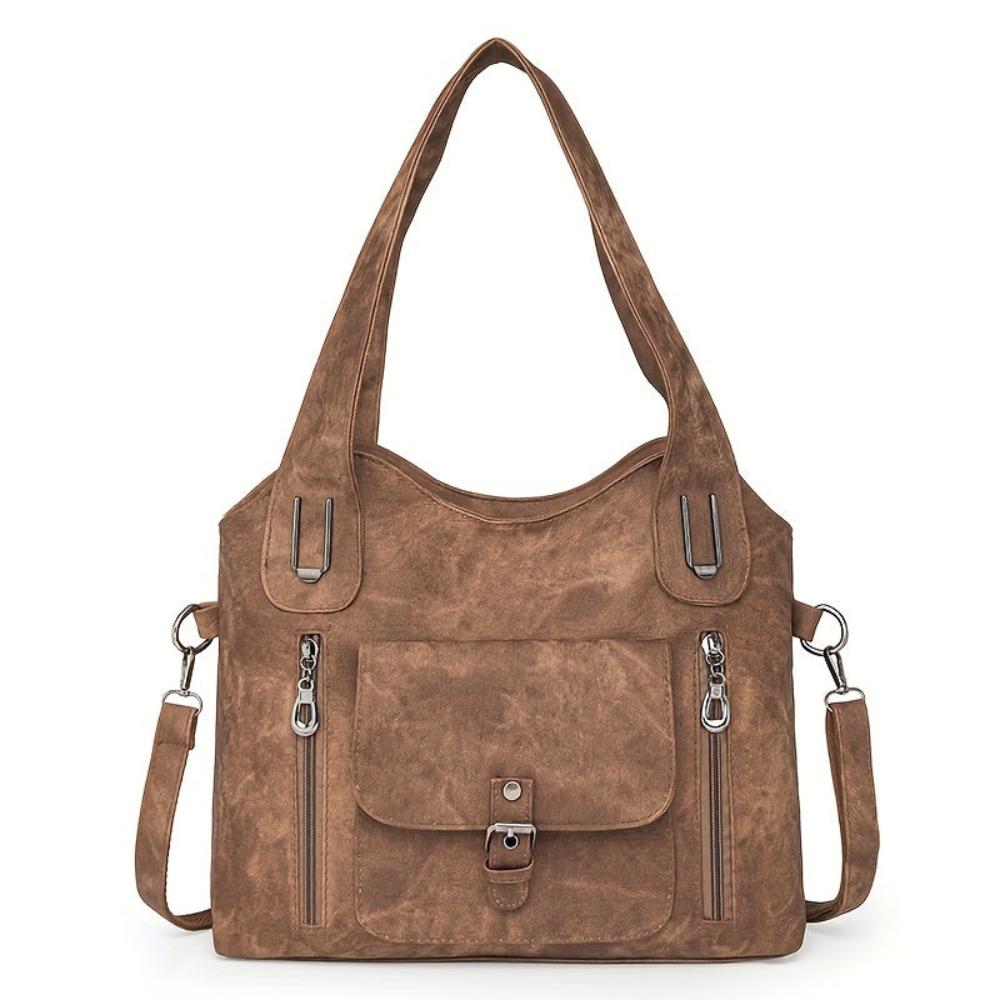 Amelia - Vintage Suede Shoulder Bag