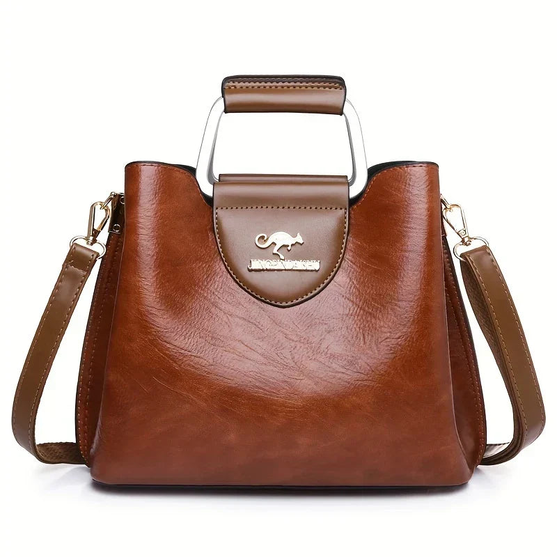 Sophia - Chic Leather Bucket Bag