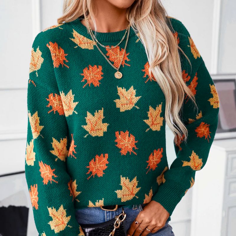 Sophia™ - Comfortable Leaf Style Sweater