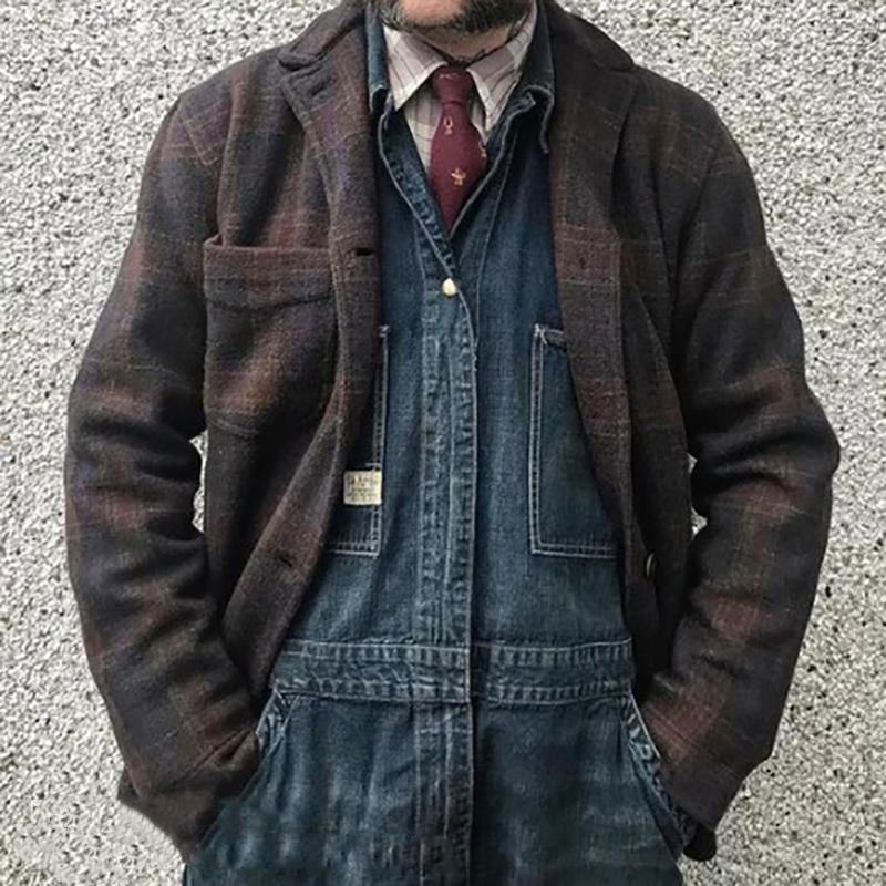 Alexander™ - Retro Checkered Lapel Loose Jacket