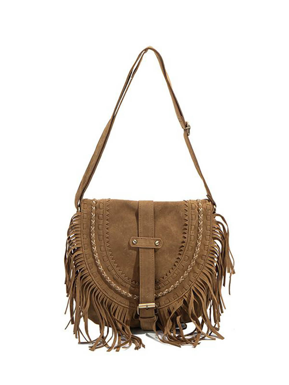Riley™ - Handmade Bag with Fringes and Buckle
