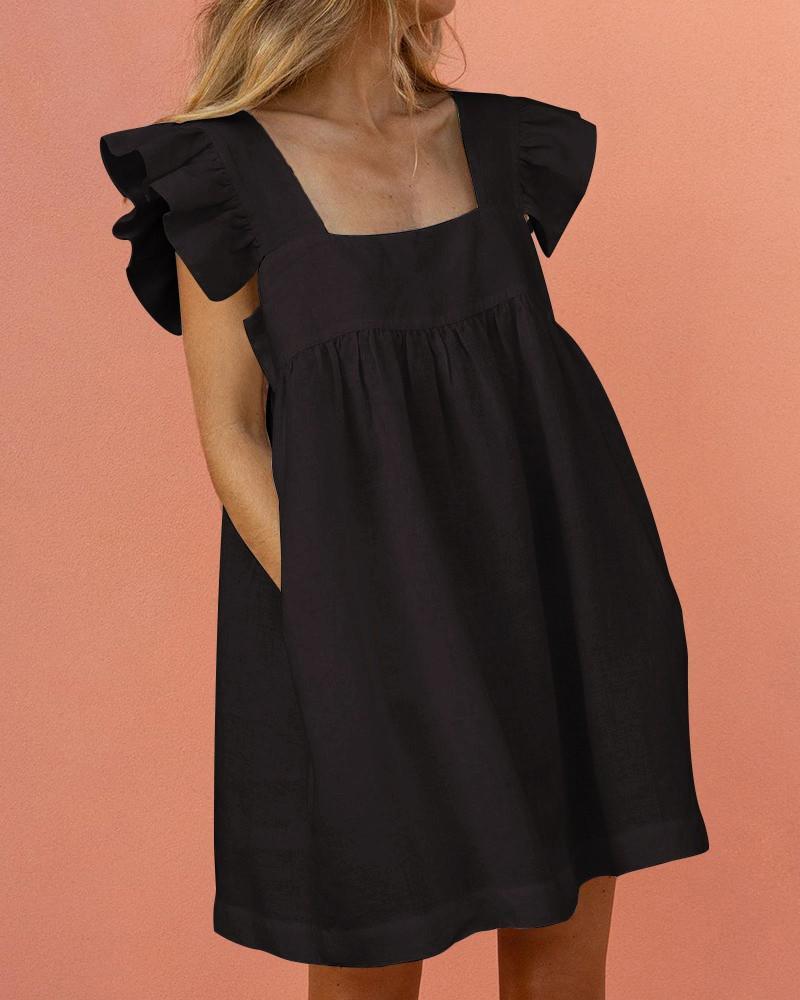Alyssa™ - Effortless Flutter Sleeve Dress