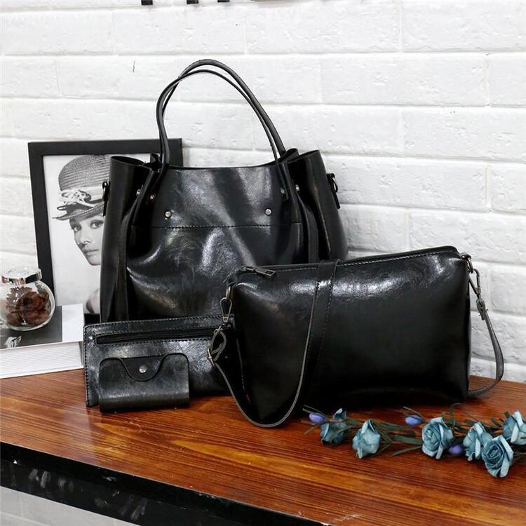 Riley - Vintage 4-Piece Leather Bag Set