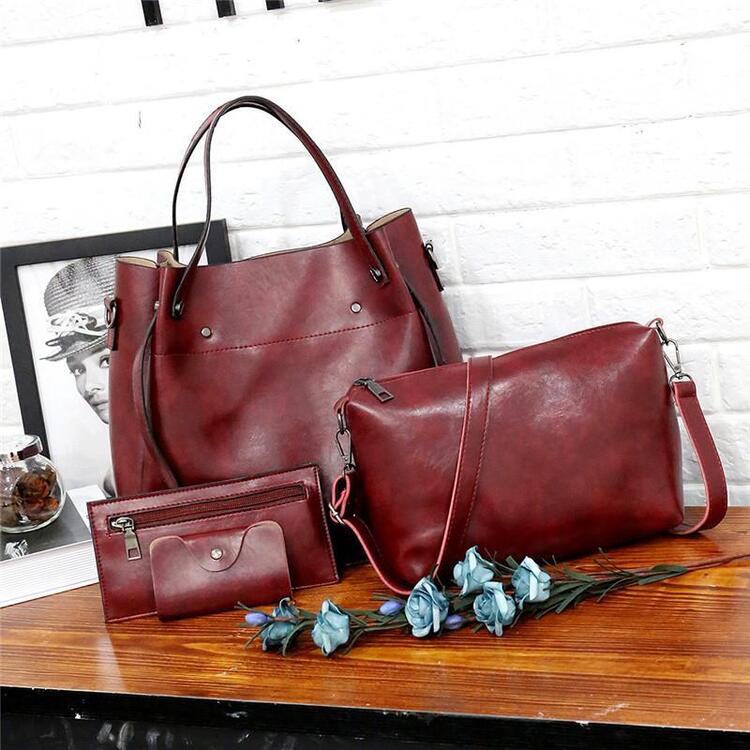 Riley - Vintage 4-Piece Leather Bag Set