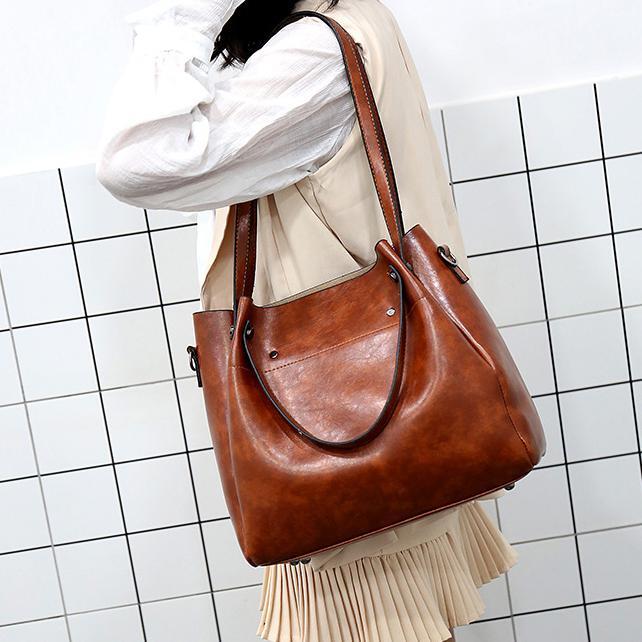 Riley - Vintage 4-Piece Leather Bag Set