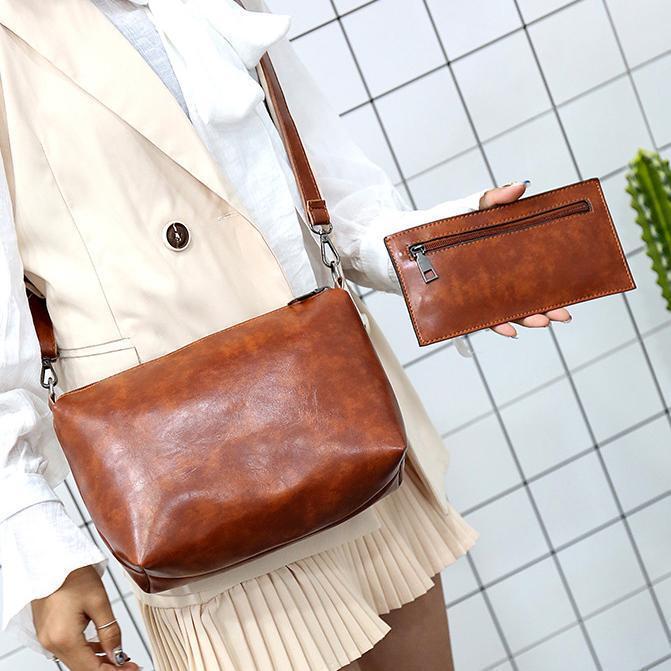 Riley - Vintage 4-Piece Leather Bag Set