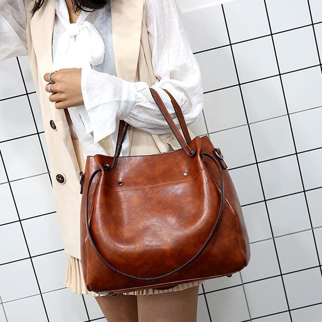 Riley - Vintage 4-Piece Leather Bag Set