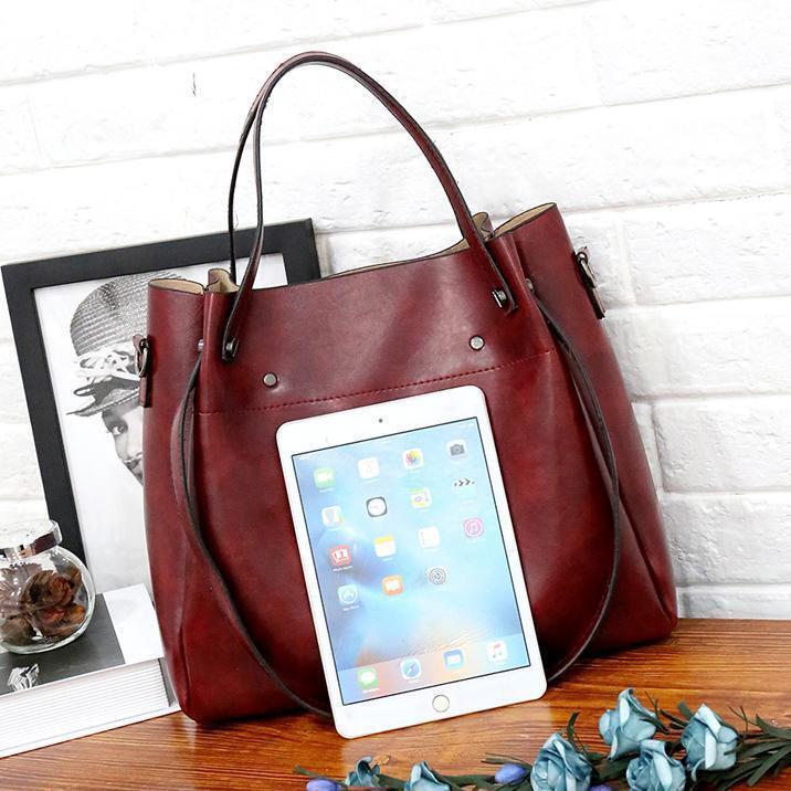 Riley - Vintage 4-Piece Leather Bag Set