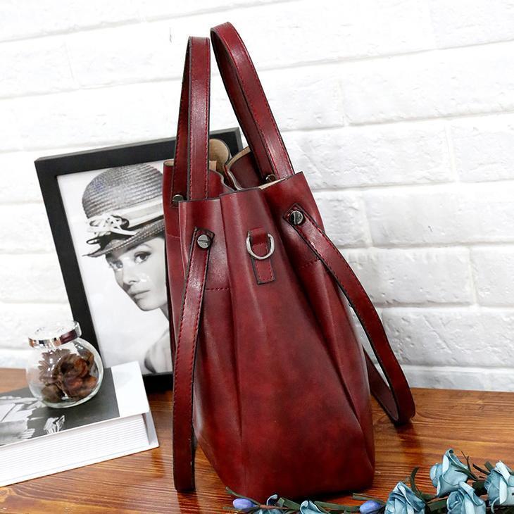 Riley - Vintage 4-Piece Leather Bag Set