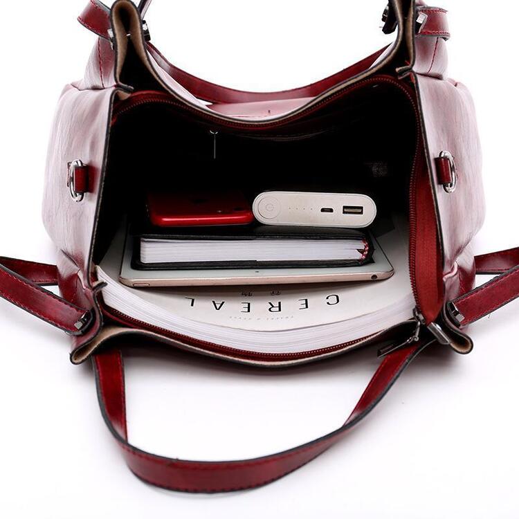 Riley - Vintage 4-Piece Leather Bag Set