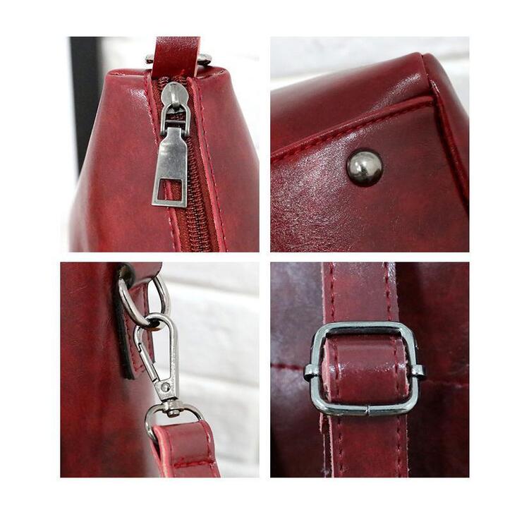 Riley - Vintage 4-Piece Leather Bag Set