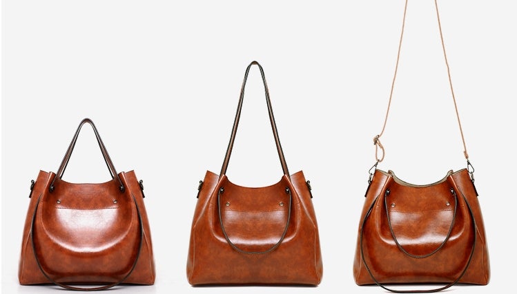 Riley - Vintage 4-Piece Leather Bag Set