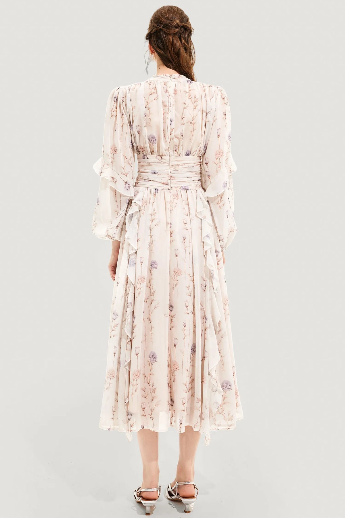 Ella™ - Chic Couture Summer Dress with Floral Print