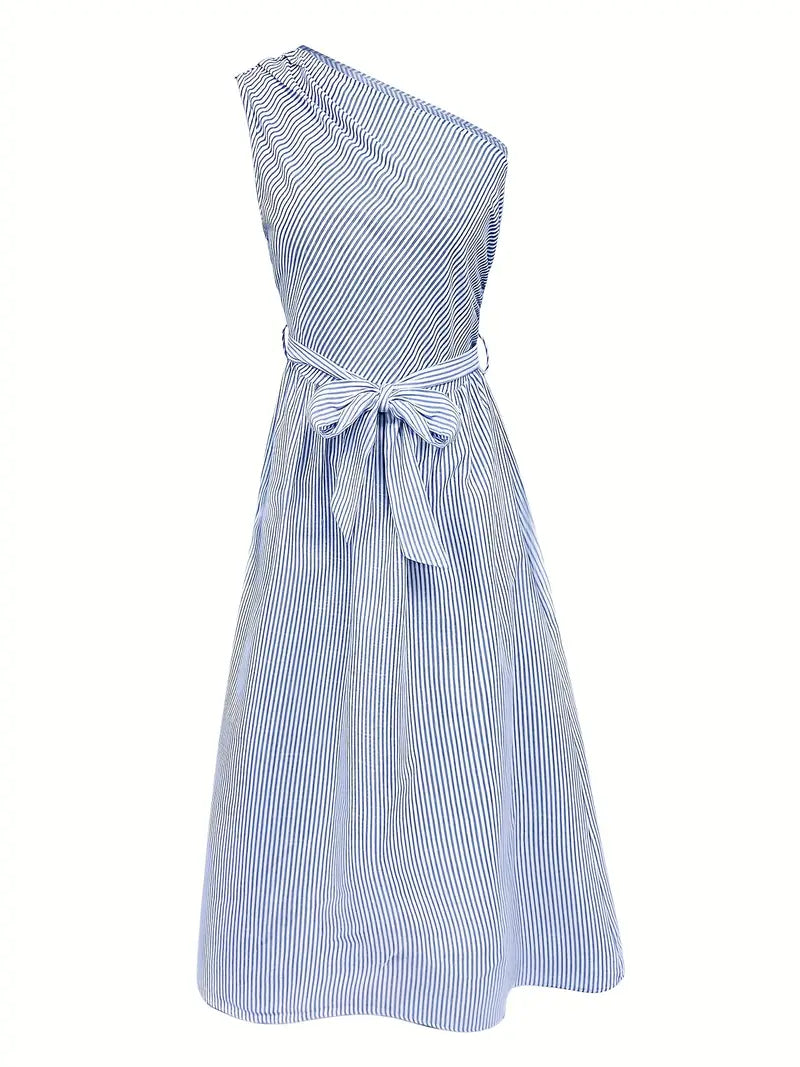 Avery™ - Premium Linen Striped Maxi Dress
