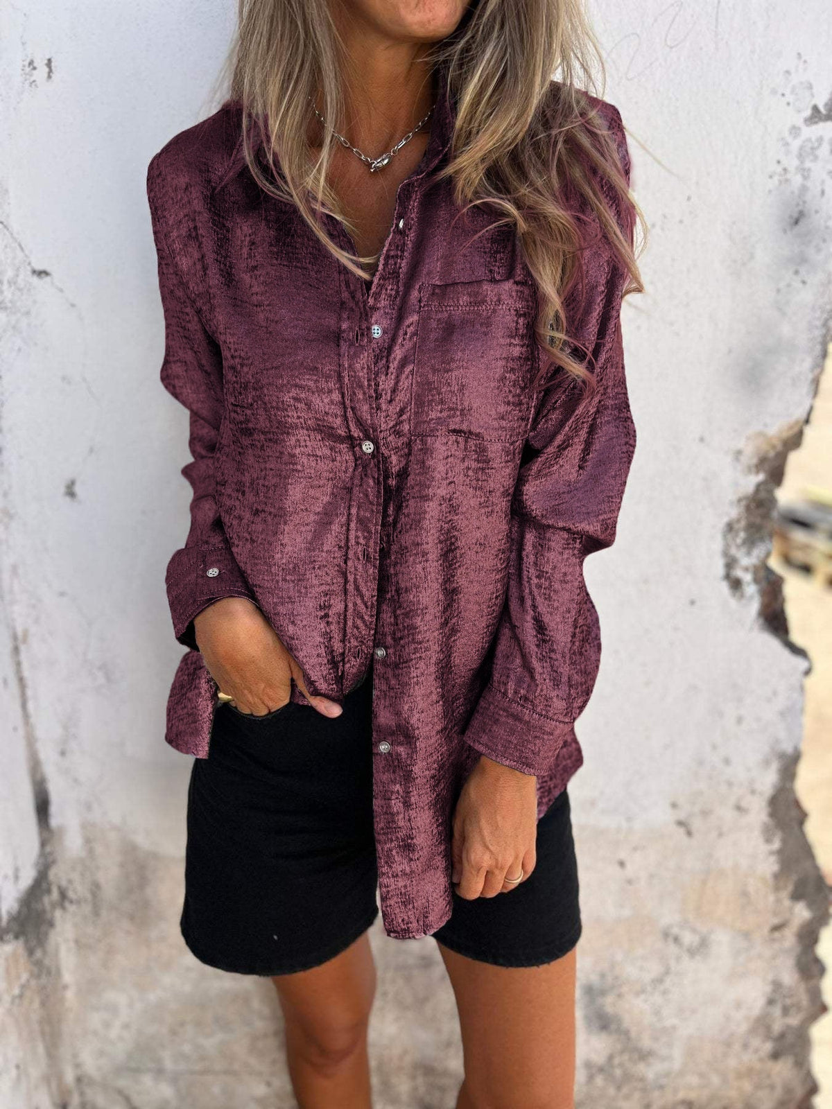 Riley™ - Chic Shimmer Shirt