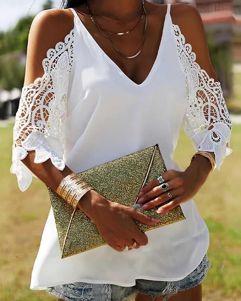Olivia™ - Off-Shoulder Solid Color Blouse