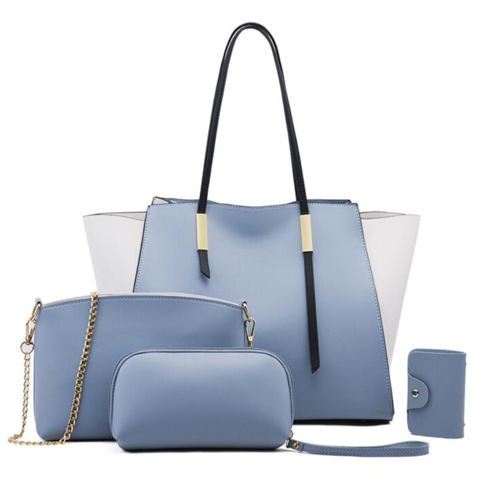 Isabella - 4-Piece Leather Tote Bag Set