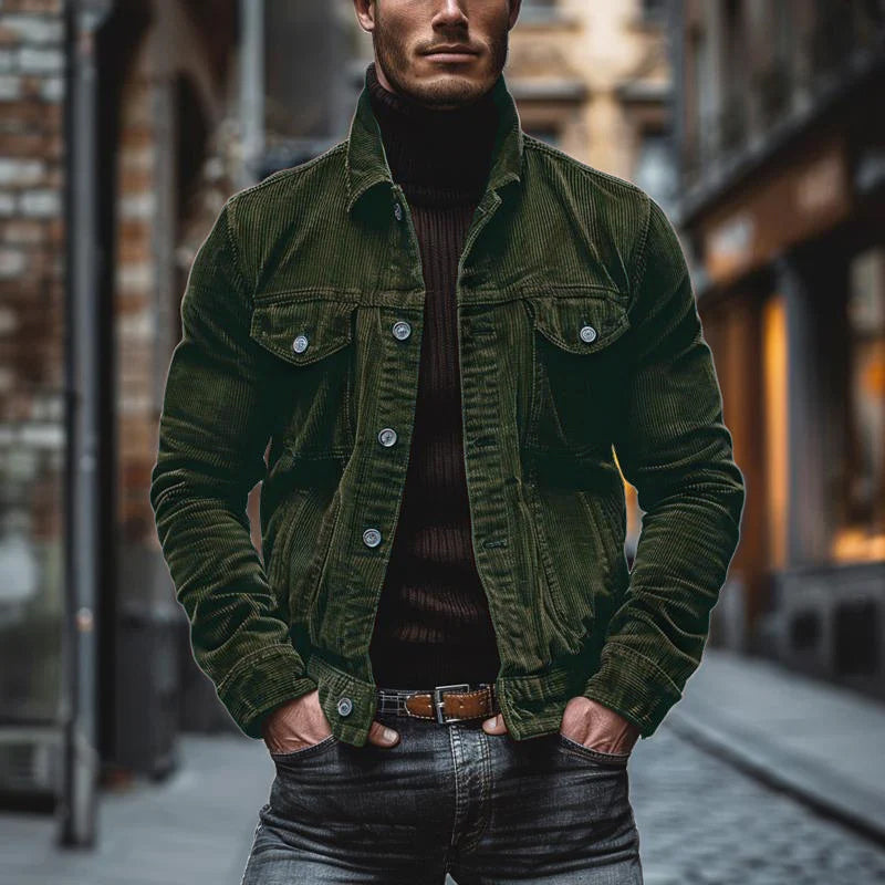 Ethan™ - Vintage Corduroy Single Breasted Jacket