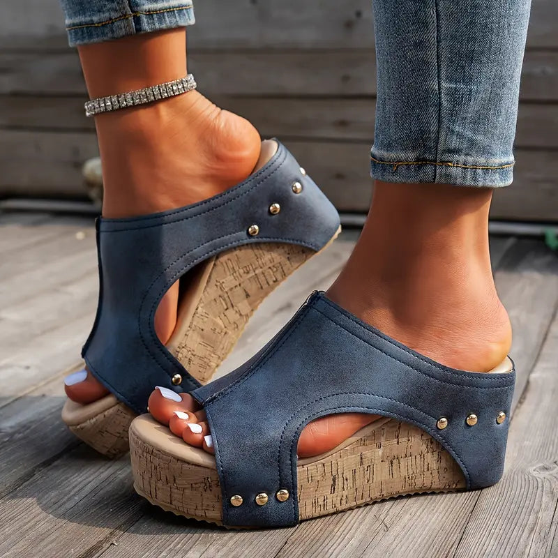 Aria™ - Stylish Retro Wedge Sandals