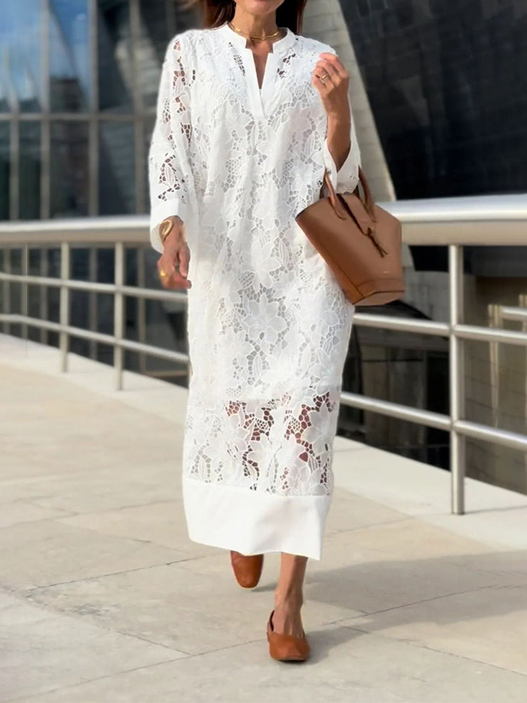 Grace™ - Modern Flowing Refined Lace Dress