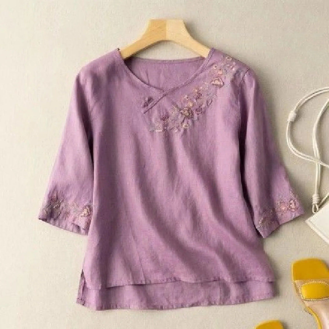 Ella™ - Breathable Linen Blouse
