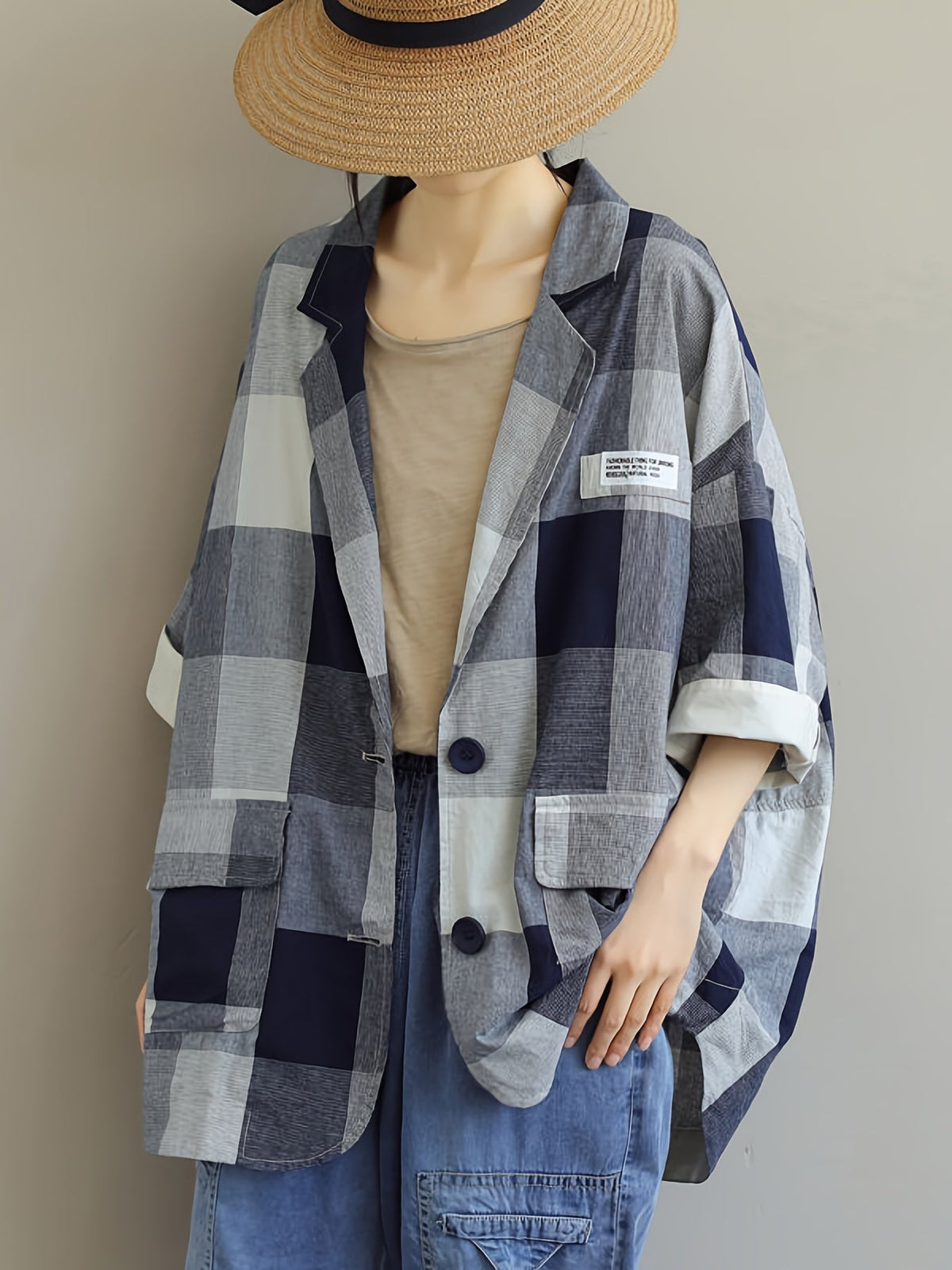 Luna™ - Comfortable Plaid Blazer
