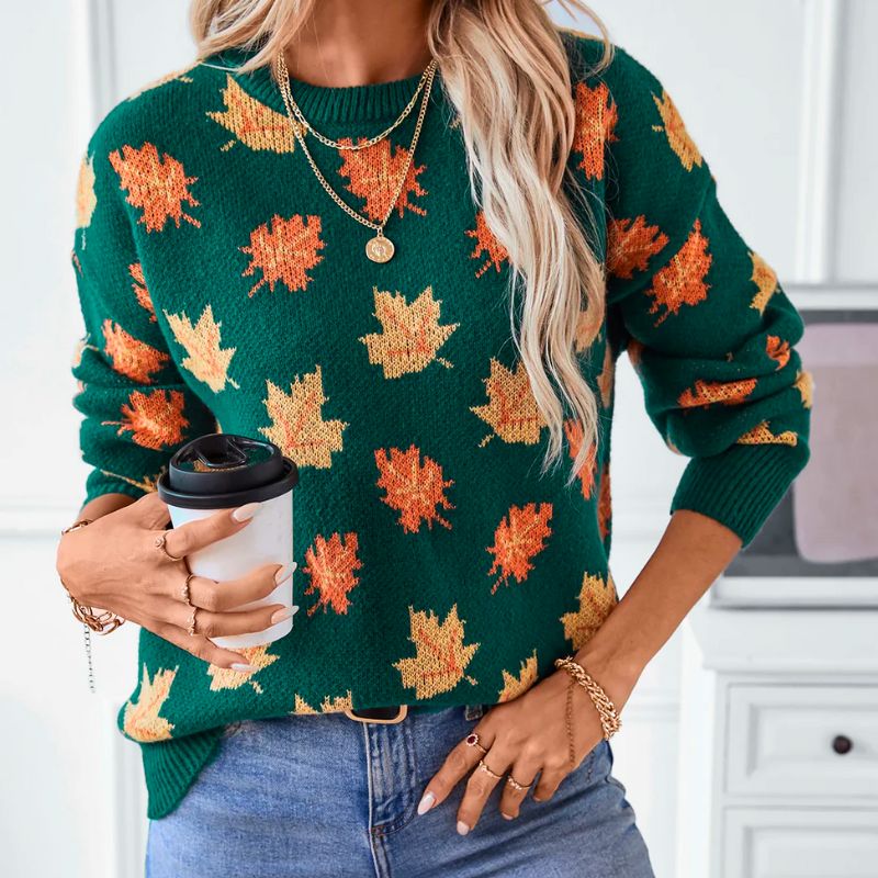Sophia™ - Comfortable Leaf Style Sweater