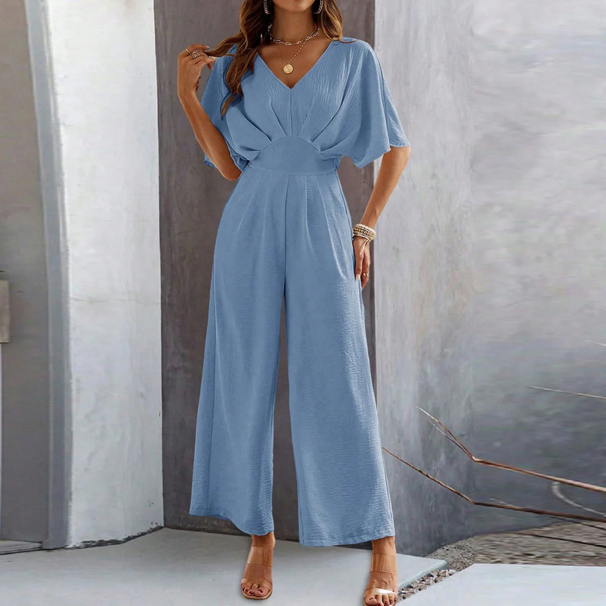 Amelia™ - Stylish V-Neck Jumpsuit