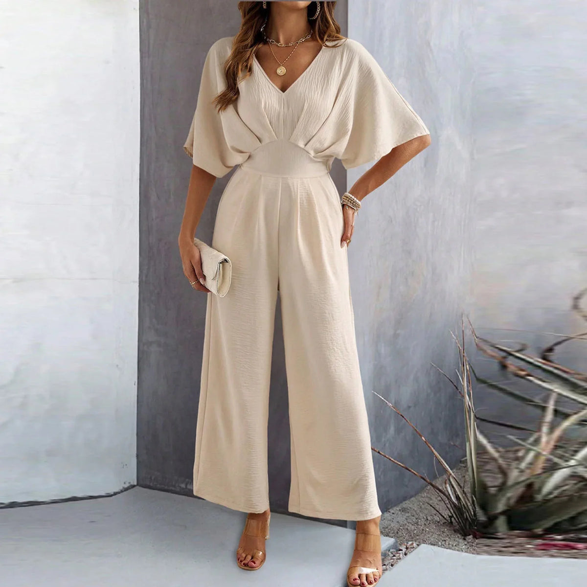 Amelia™ - Stylish V-Neck Jumpsuit